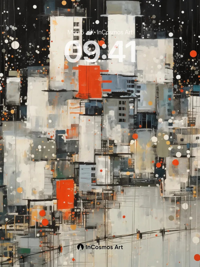 Nocturnal Circuit Wallpaper with Floating Orbs