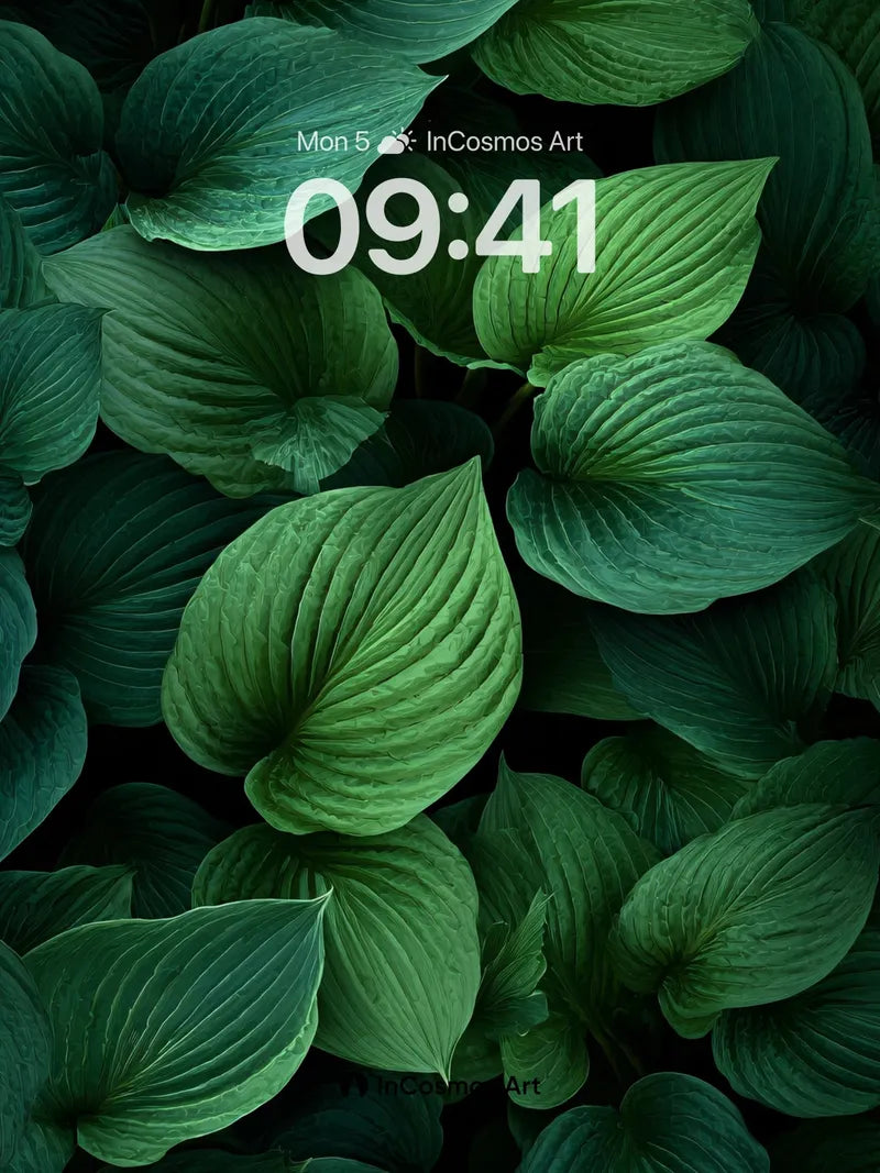 Emerald Whisper Wallpaper with Veined Depths