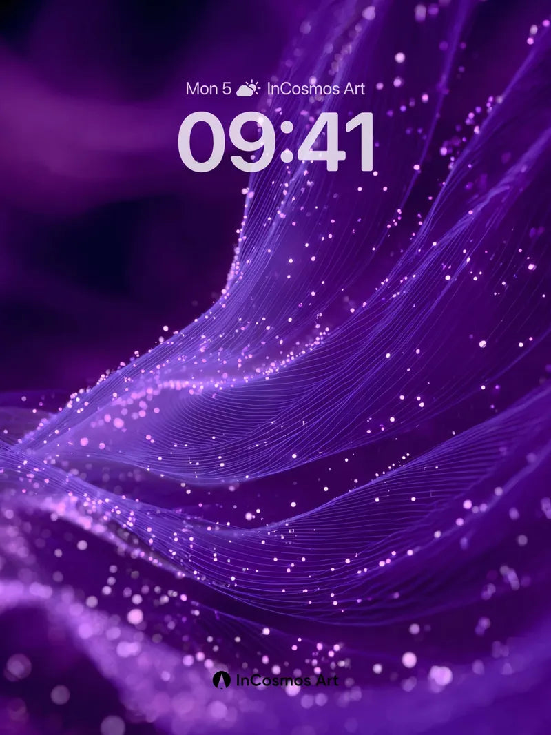 Luminous Veil Wallpaper with Starlit Threads