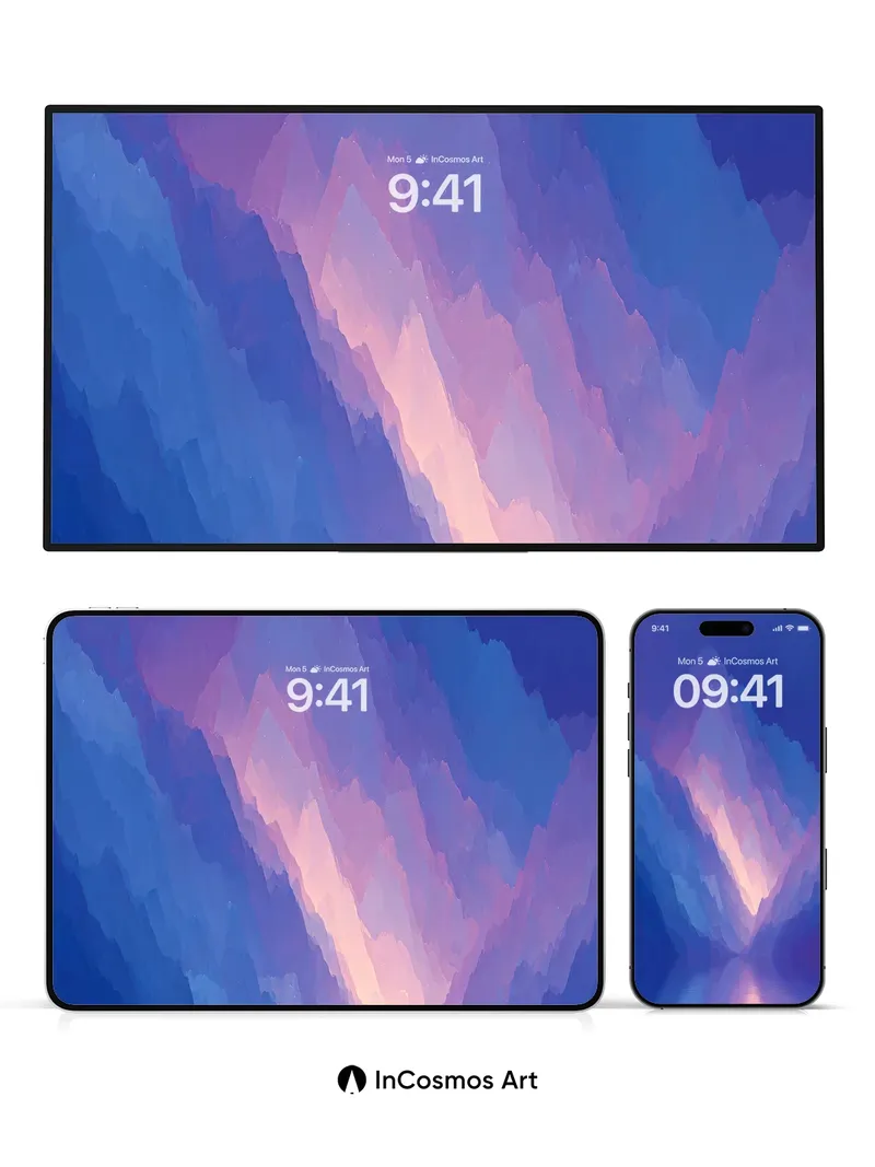 Luminous Canyon Wallpaper with Ethereal Reflections