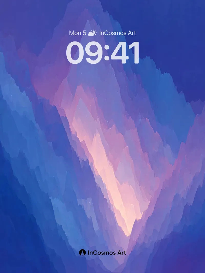 Luminous Canyon Wallpaper with Ethereal Reflections