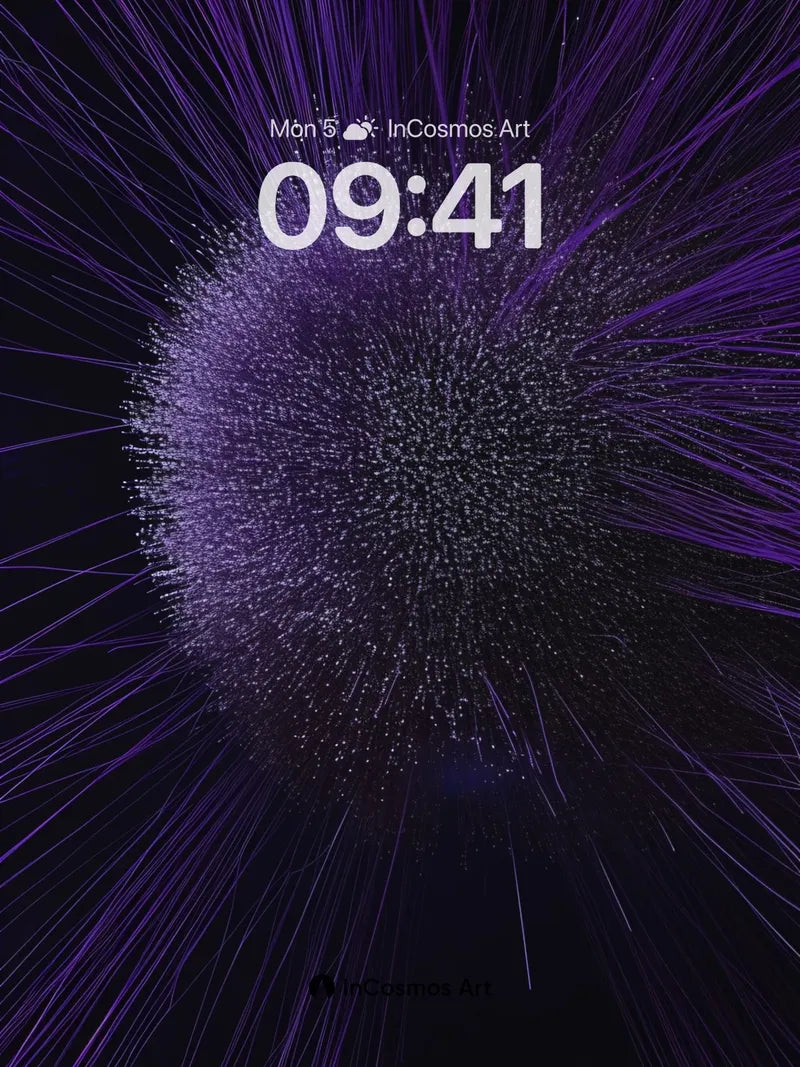 Cosmic Burst Wallpaper with Radiant Threads