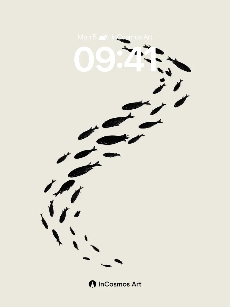 Synchronized Current Wallpaper with Fluid Motion