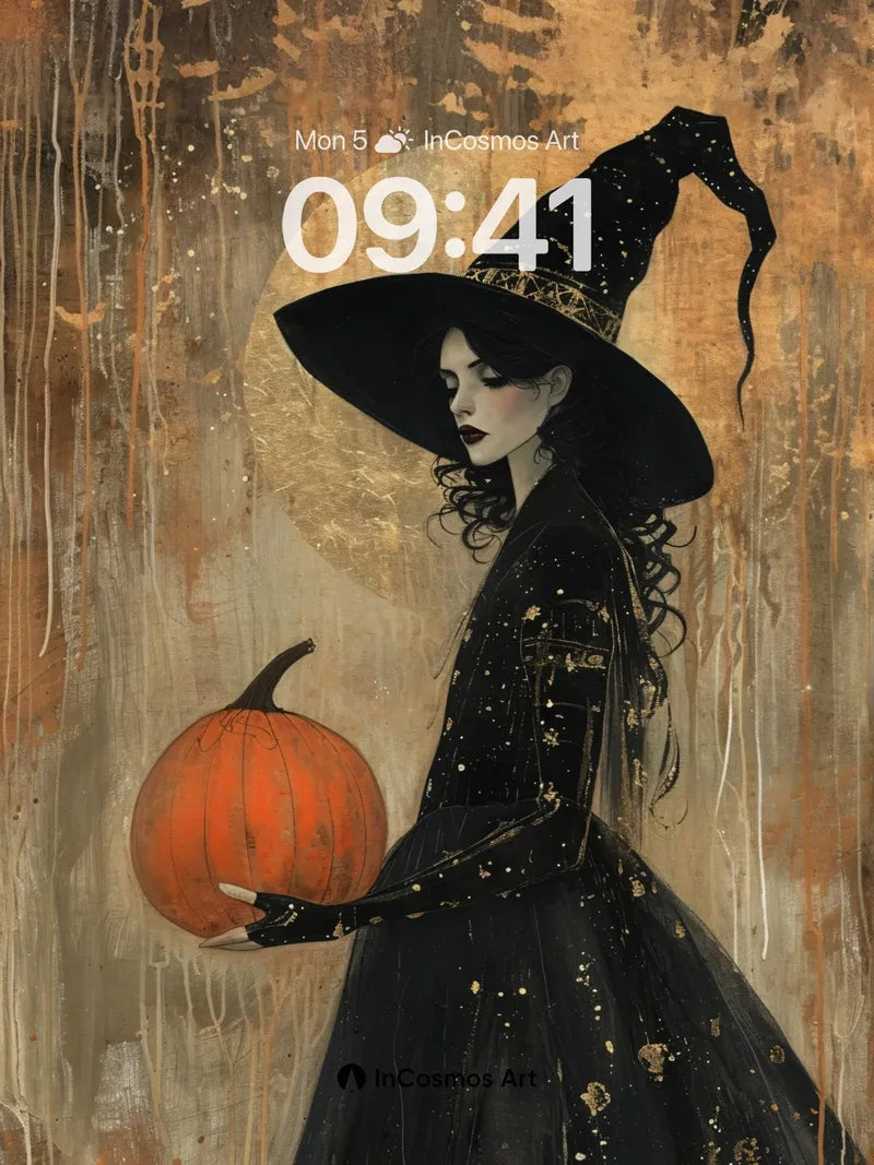 Moonlit Sorcery Wallpaper with Golden Dust wallpaper for iPhone, iPad & Mac
