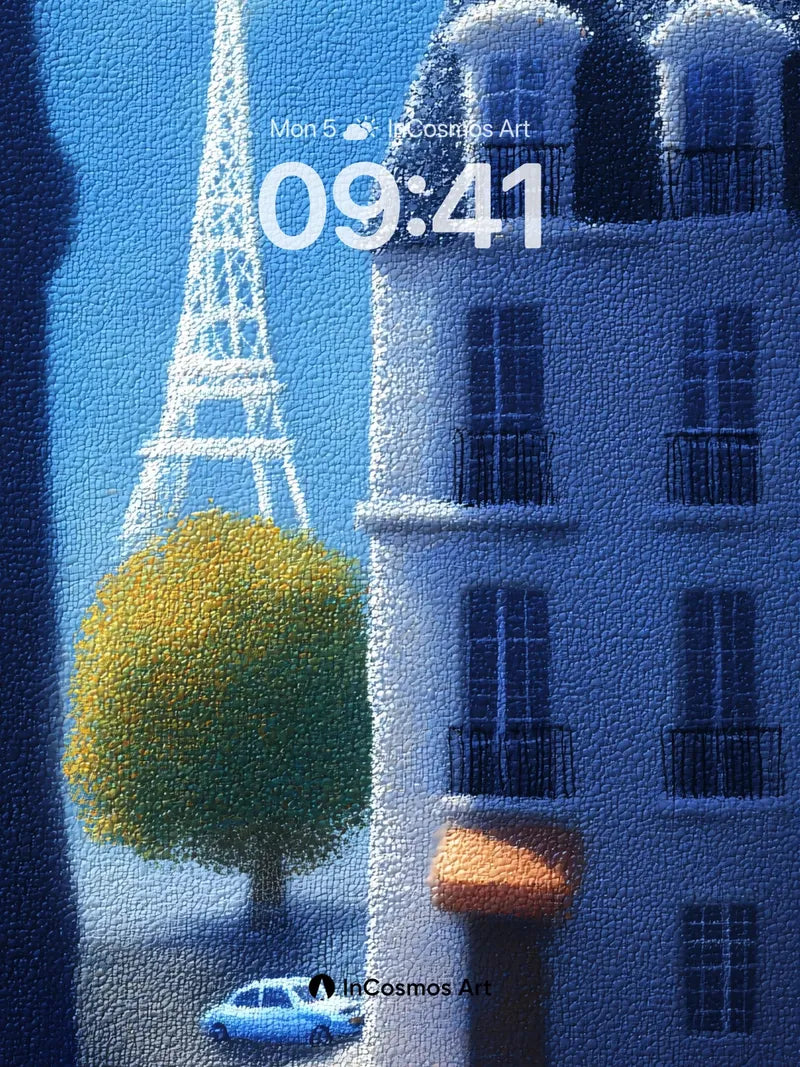 Silent Paris Wallpaper with Eiffel Glow