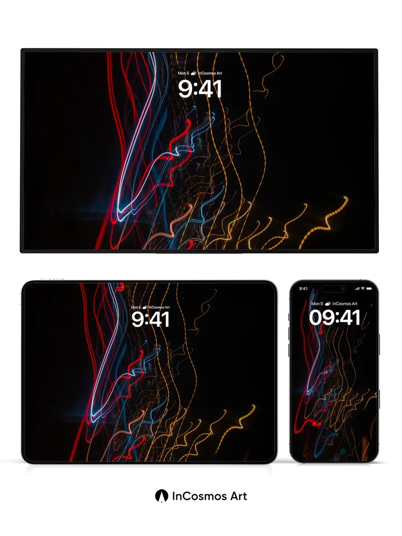 Neon Pulse Wallpaper with Electric Traces