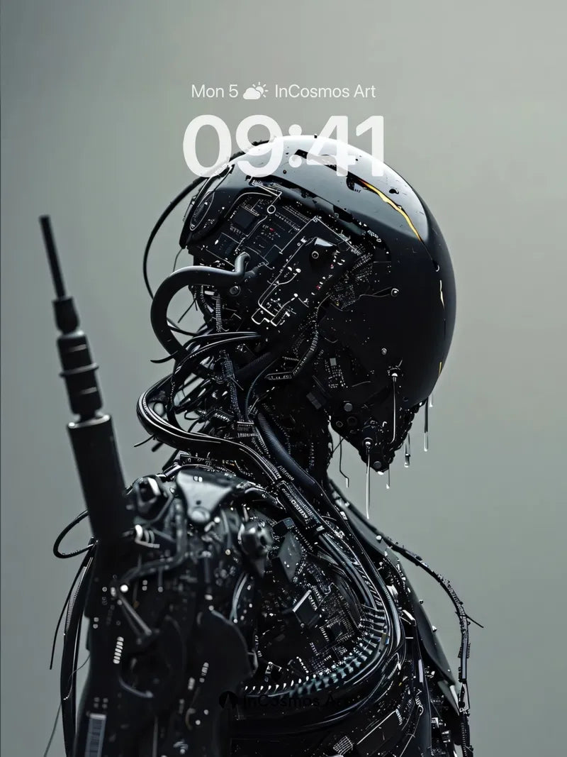 Silent Circuit Wallpaper with Liquid Shadows