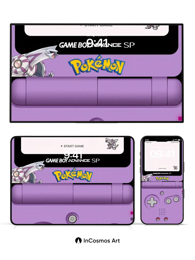 Nostalgic Pixel Glow Wallpaper with Game Boy Charm