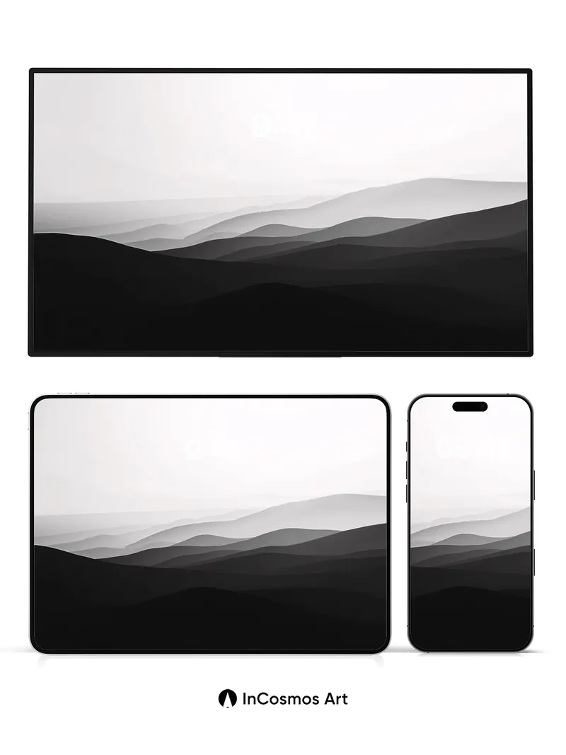 Silent Ridge Wallpaper with Hazy Depths