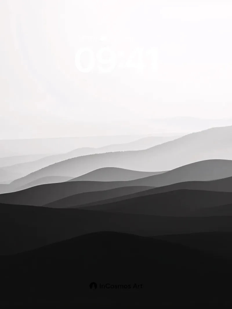 Silent Ridge Wallpaper with Hazy Depths