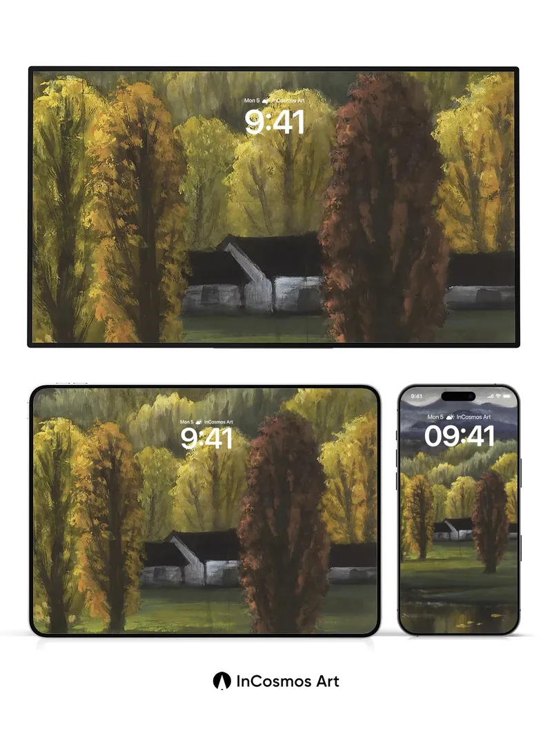 Autumn Hush Wallpaper with Whispering Trees