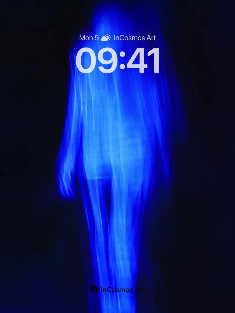 Neon Echo Wallpaper with Ghostly Stride