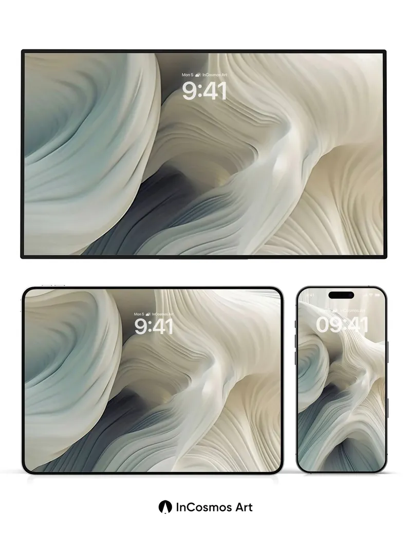 Sculpted Mist Wallpaper with Ethereal Flow