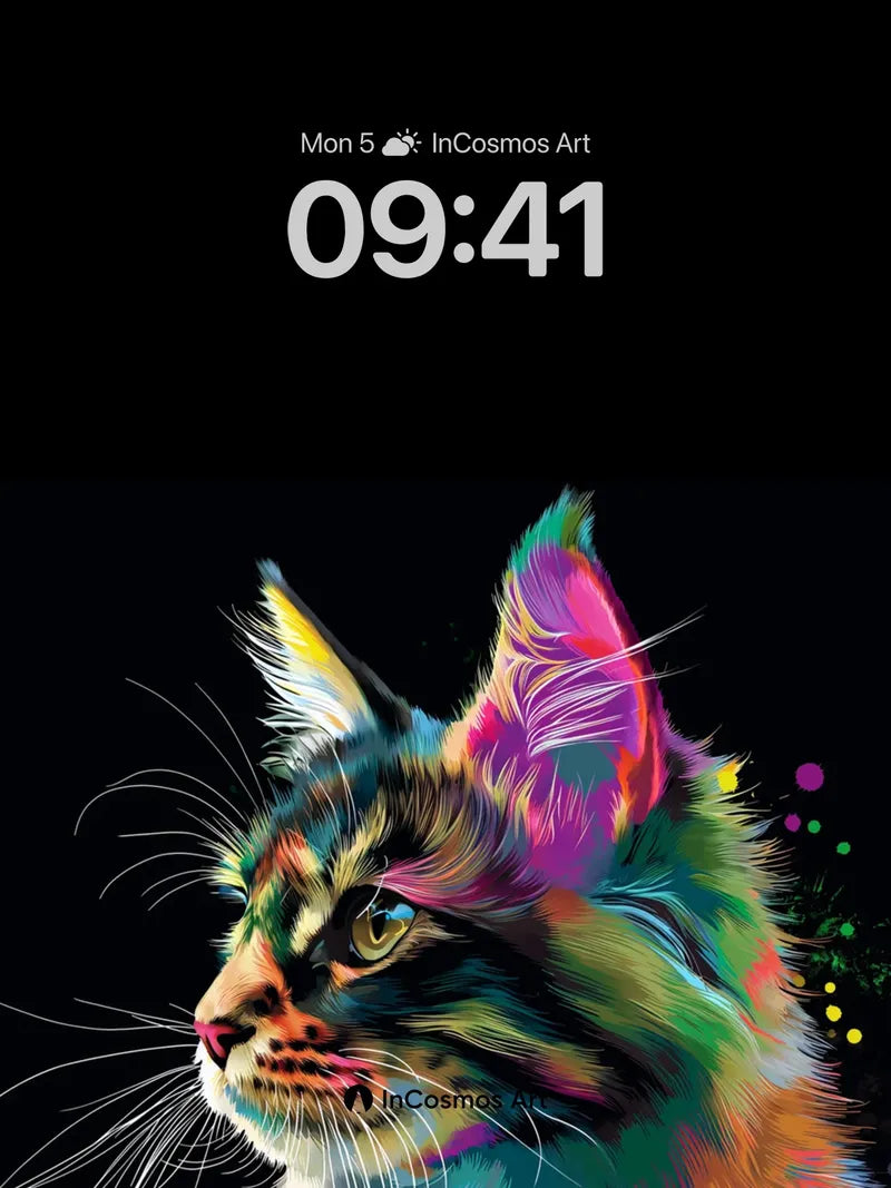 Neon Mirage Wallpaper with Cosmic Fur