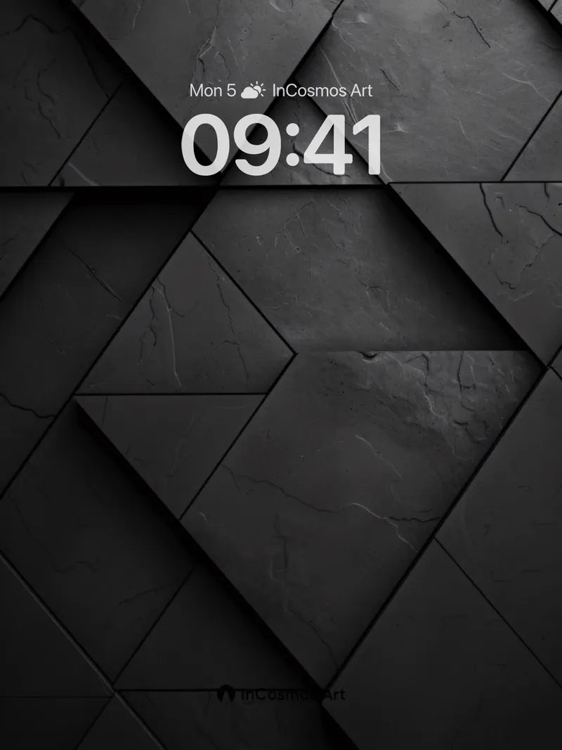 Shadowed Geometry Wallpaper with Marbled Depth