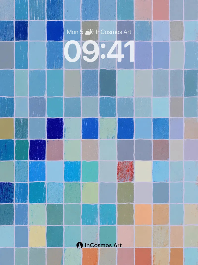 Soft Mosaic Gradient Wallpaper in Pastel Tiles wallpaper for iPhone, iPad & Mac
