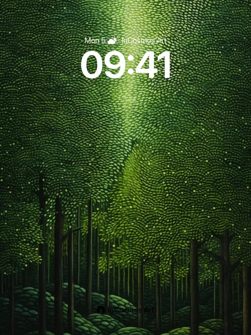 Emerald Pulse Wallpaper with Living Light