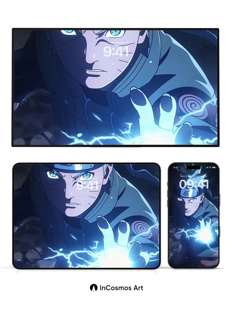 Electric Resolve Wallpaper with Shining Palm