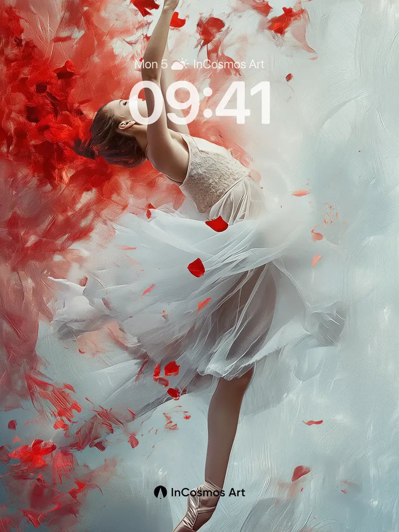 Floating Rose Petal Wallpaper with Ethereal Dance wallpaper for iPhone, iPad & Mac