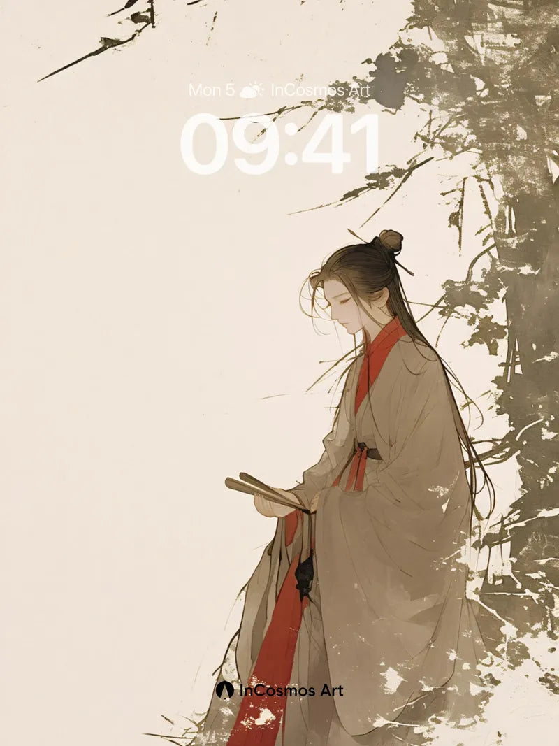 Silent Ink Wallpaper with Bamboo Whispers