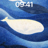 Serenity Whale Wallpaper with Textured Depth wallpaper for iPhone, iPad & Mac