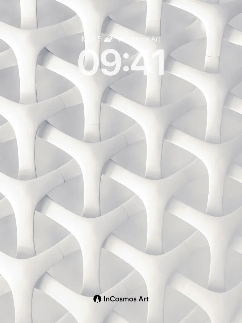 Sculpted Light Wallpaper with Floating Forms