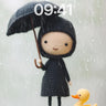 Whispering Rain Wallpaper with Crochet Kindness wallpaper for iPhone, iPad & Mac