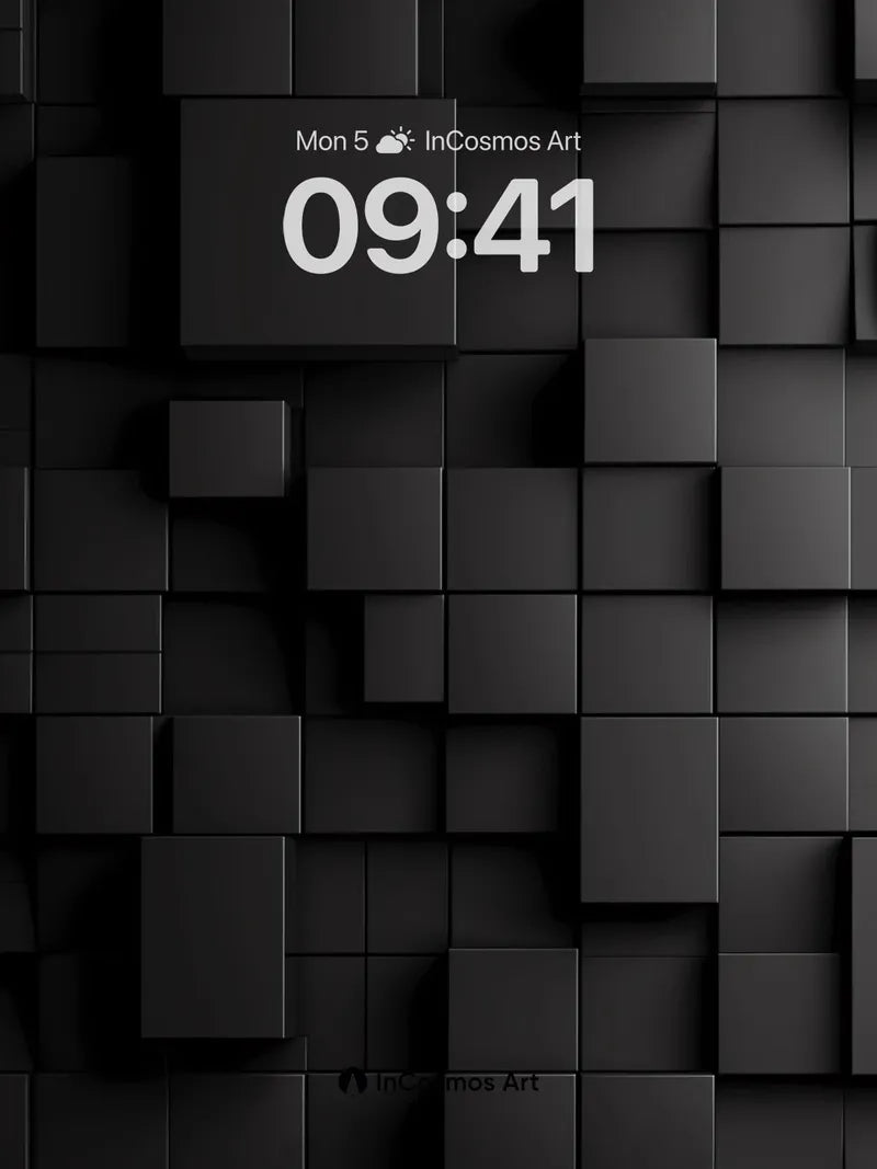 Shadowed Grid Wallpaper with Floating Depth