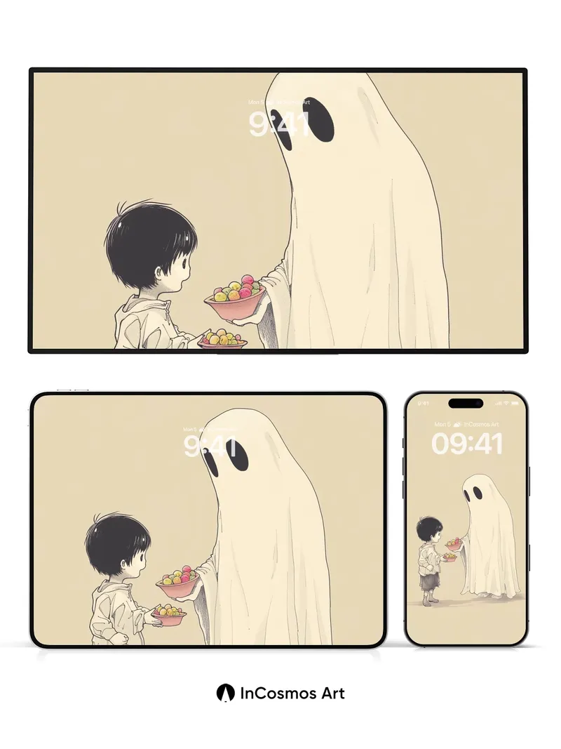 Whispering Ghost Wallpaper with Child's Offer