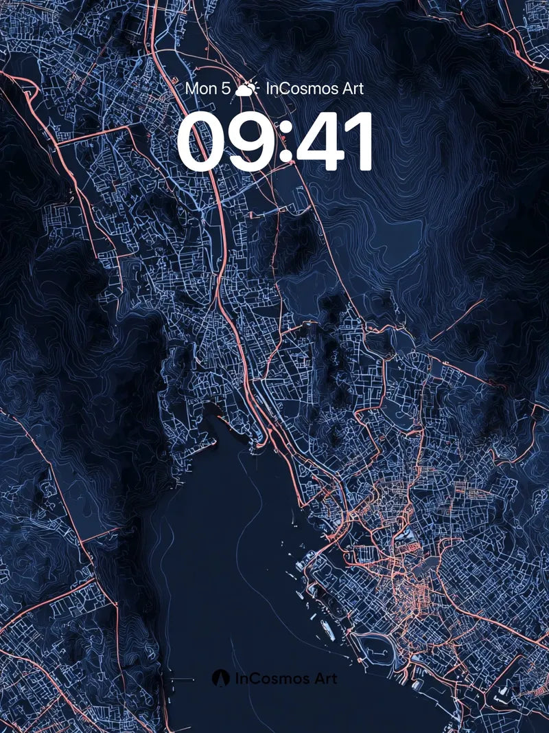 Neon Vein Wallpaper with City Pulse