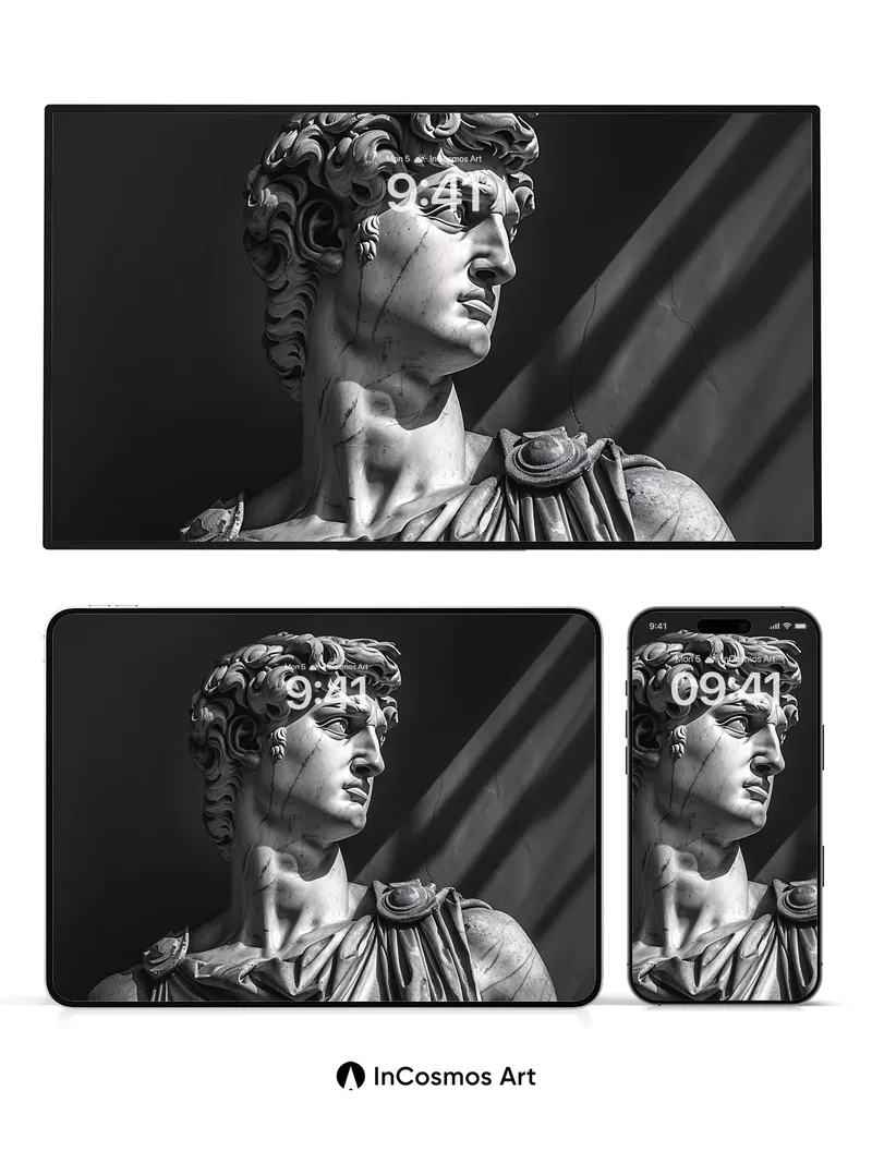 Stone Reverie Wallpaper with Gilded Shadows