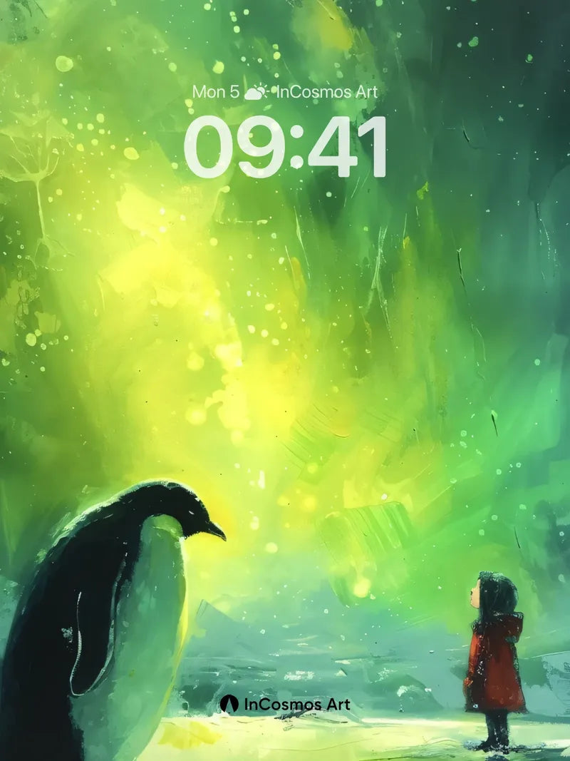 Luminous Encounter Wallpaper with Arctic Whispers