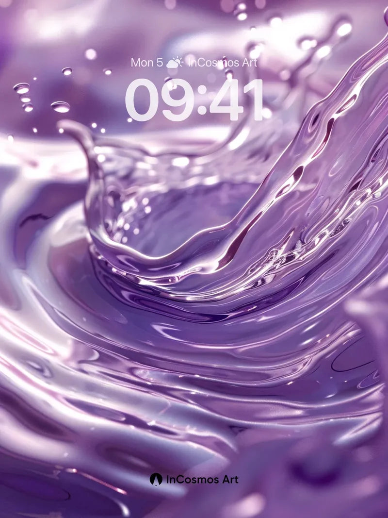 Lavender Current Wallpaper with Liquid Light wallpaper for iPhone, iPad & Mac