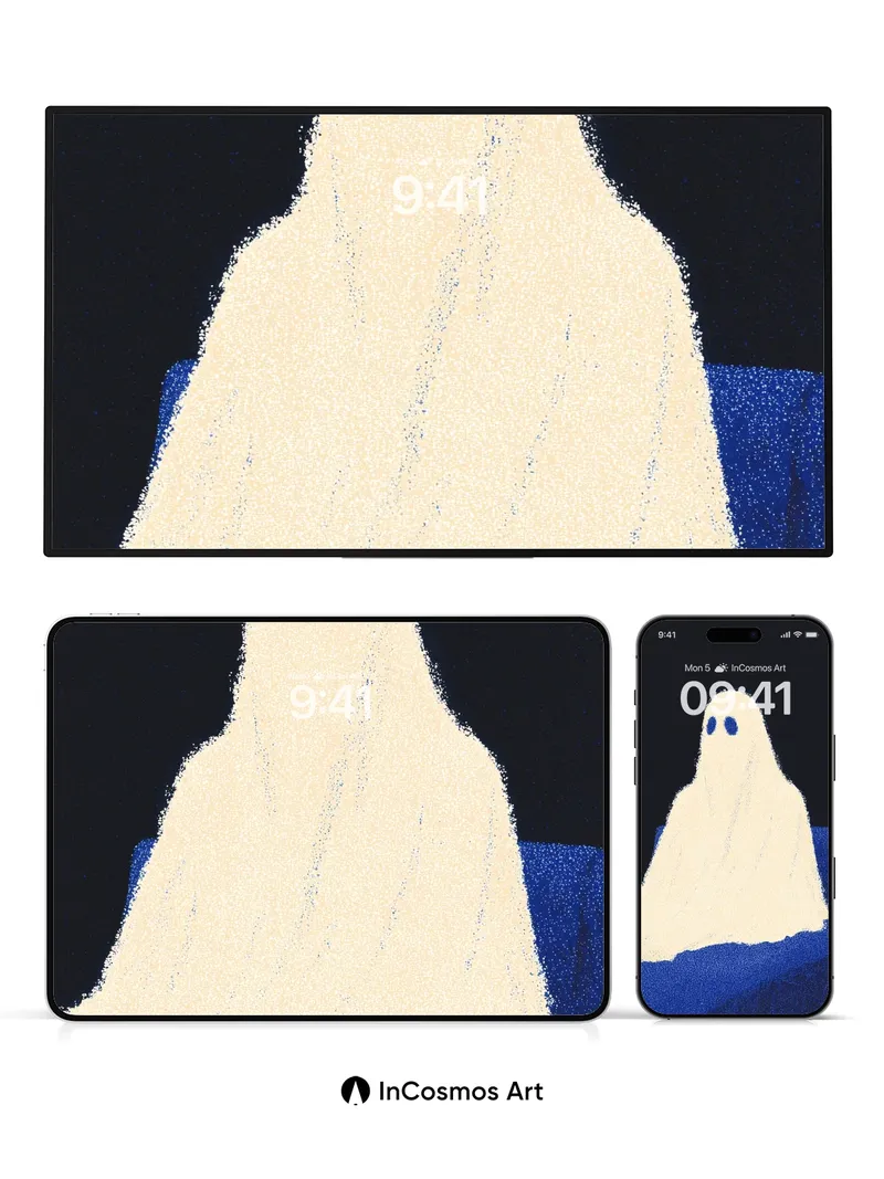 Whispering Ghost Wallpaper with Velvet Shadows