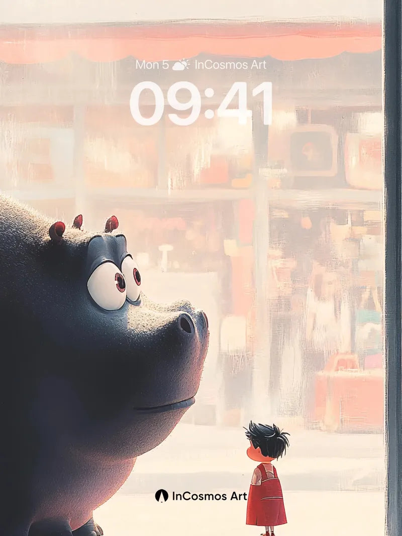 Gentle Gaze Wallpaper with Window Light wallpaper for iPhone, iPad & Mac