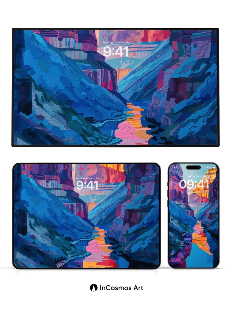 Canyon Mirage Wallpaper with Liquid Light