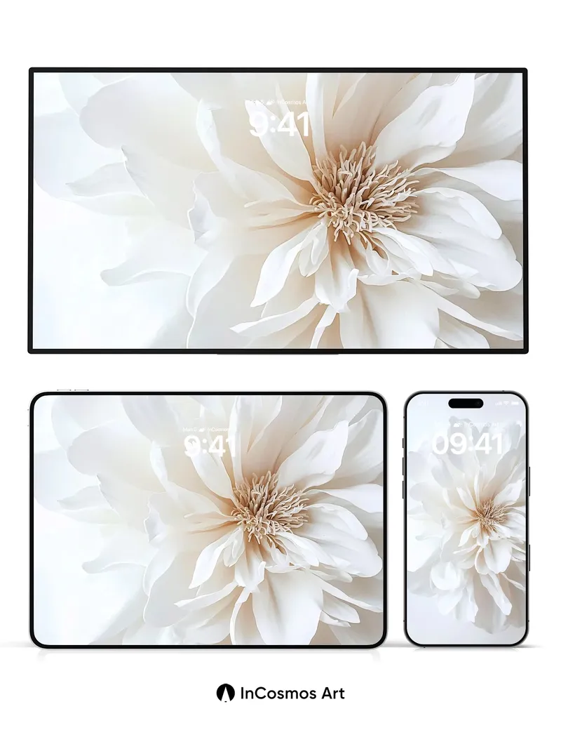 Silken Stillness Wallpaper with Breathable Petals