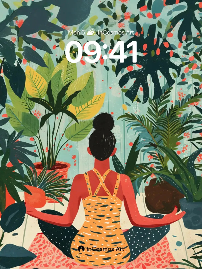 Serenity Jungle Wallpaper with Hidden Leaves wallpaper for iPhone, iPad & Mac