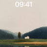 Solitary White House Wallpaper with Misty Lake Reflection wallpaper for iPhone, iPad & Mac