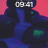 Neon Cascade Wallpaper with Bioluminescent Stones wallpaper for iPhone, iPad & Mac