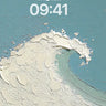 Textured Wave Relief Ocean Background