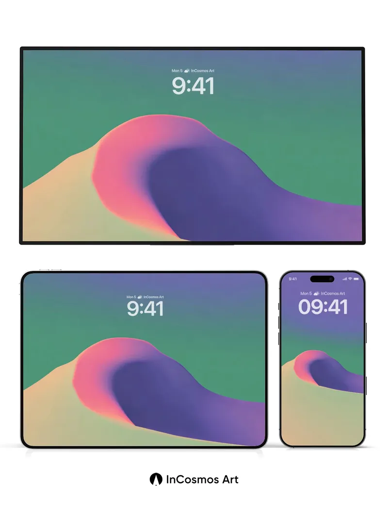 Surreal Dune Wallpaper with Floating Shadow