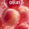 Luminous Peach Wallpaper with Floating Bubbles wallpaper for iPhone, iPad & Mac