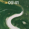Emerald River Flow Abstract Wallpaper