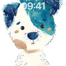 Whimsical Pup Wallpaper with Watercolor Flair wallpaper for iPhone, iPad & Mac