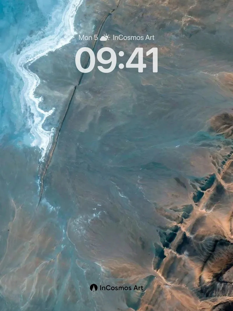 Desert Veil Wallpaper with Tectonic Lines