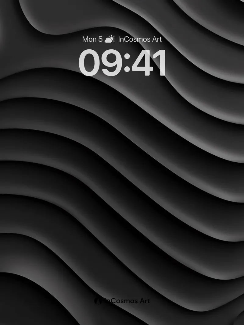 Silent Wave Wallpaper with Deep Shadow Grooves
