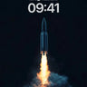 Cosmic Ascent Wallpaper with Fiery Trail wallpaper for iPhone, iPad & Mac