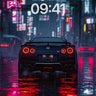 Neon Rainfall Wallpaper with Reflective Shadows wallpaper for iPhone, iPad & Mac