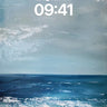 Serenity Sea Wallpaper with Textured Horizon wallpaper for iPhone, iPad & Mac